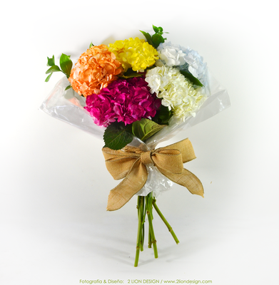 Bouquets de Flores con Hortensias  Cali market