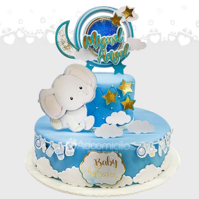 Torta baby shower para niño