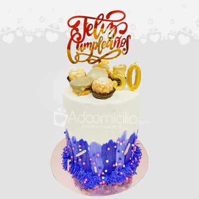 Torta Purple Cumpleaños a Domicilio Cali Para 10 Personas Pedido Solicitado Con 4 Días De Anticipación  