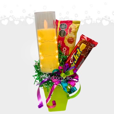 Ancheta Con Dulces Y Vela A Domicilio En Cali Pedido Con Un Día De Anticipación