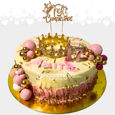 Torta De Cumpleaños Para Mujer Con Corona A Domicilio En Cali Pedido Con 2 Días De Anticipación 