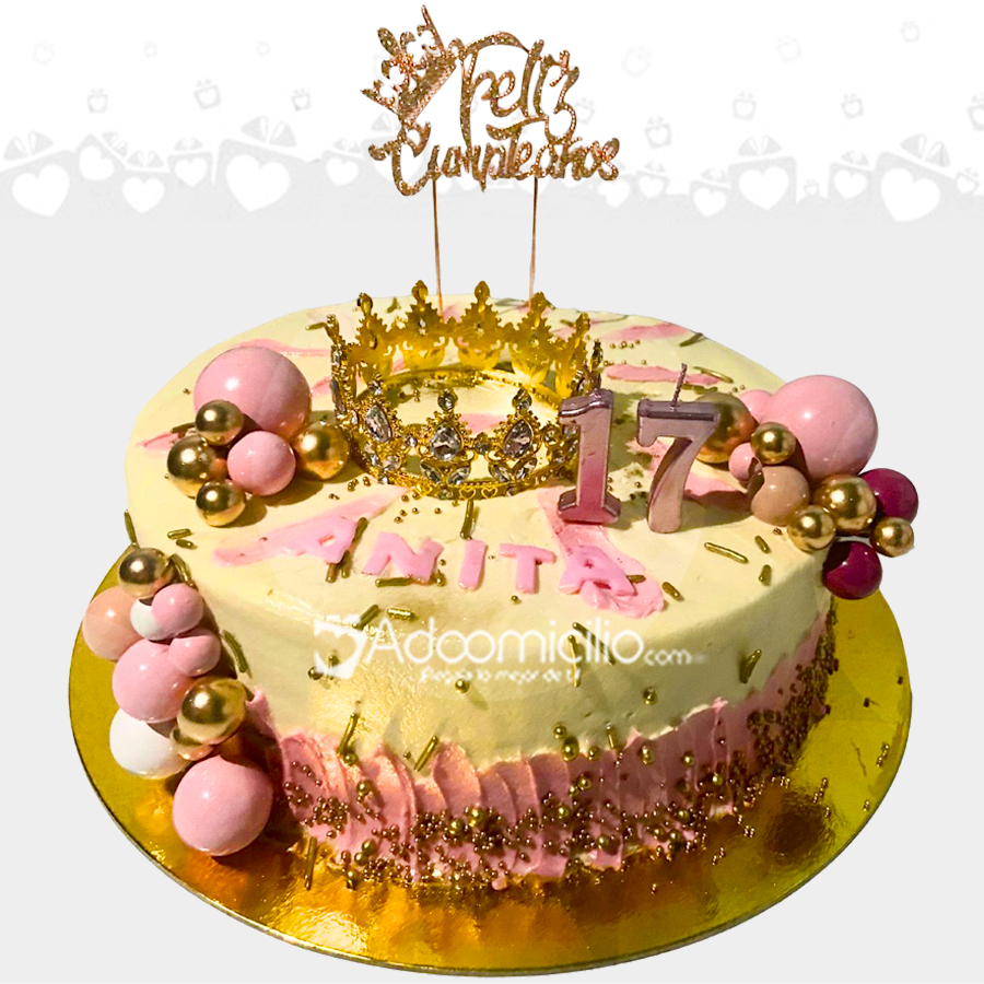 Torta De Cumpleaños Para Mujer Con Corona A Domicilio En Cali Pedido Con 2 Días De Anticipación 
