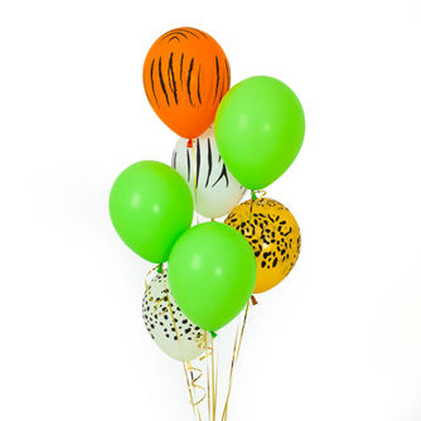 Globos con helio Cali Bouquet por 10 globos estampados y lisos 