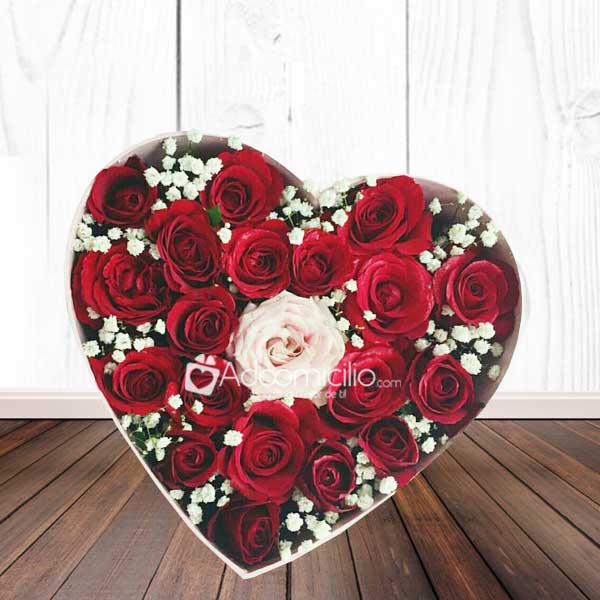 Regalos San Valentin Cali Caja corazón x  20 Rosas