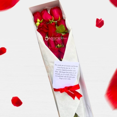 Caja Con Rosas Rojas Para Amor Y Amistad A Domicilio En Cali 