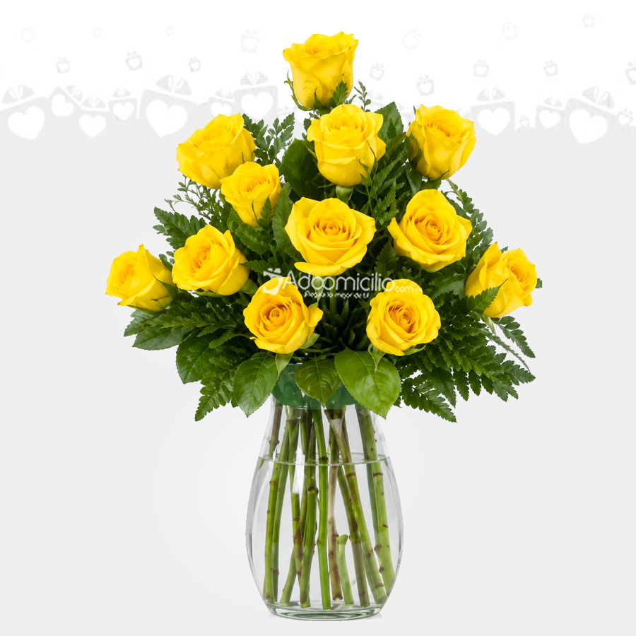 Florero Con Rosas Amarillas A Domicilio En Cali 
