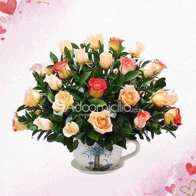 Amor Y Amistad Arreglo de Flores 40 Rosas Berlin Regalos A Domicilio En Bogotá