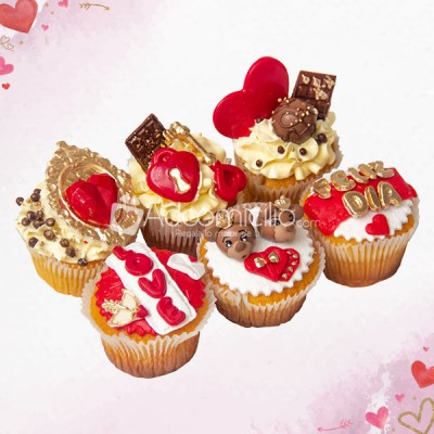 Cupcakes Amor Por 6 Unidades A Domicilio En Medellin Pedido Con Un Dia De Anticipado