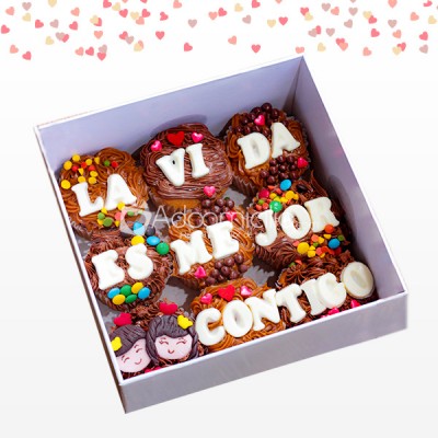 Es Mejor Contigo Cupcakes x 9 Regalos Para Amor Y Amistad A Domicilio En Medellín Pedido Con 1 Día De Anticipación 
