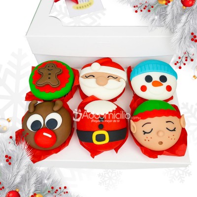 Cupcakes Navideños X6  A Domicilio En Popayán Pedido Con Un Día De Anticipación 