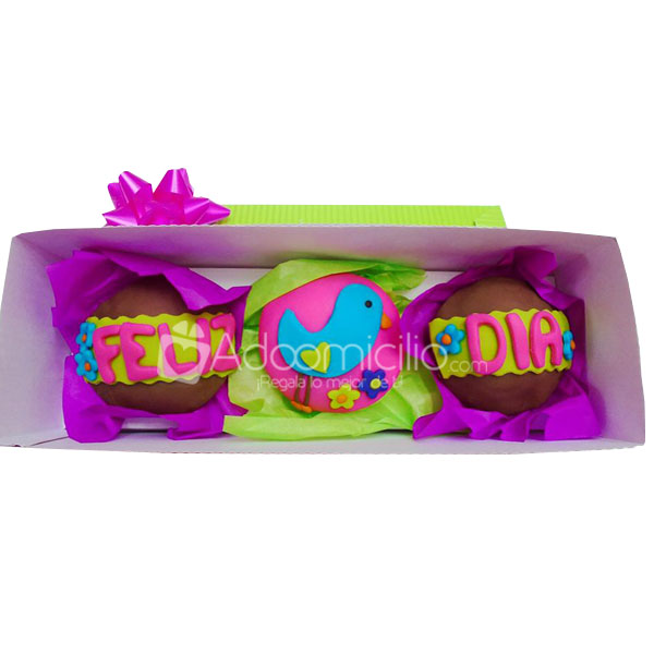 Caja de regalo por  3 cupcakes Regalos día de la Madre a domicilio en Popayan