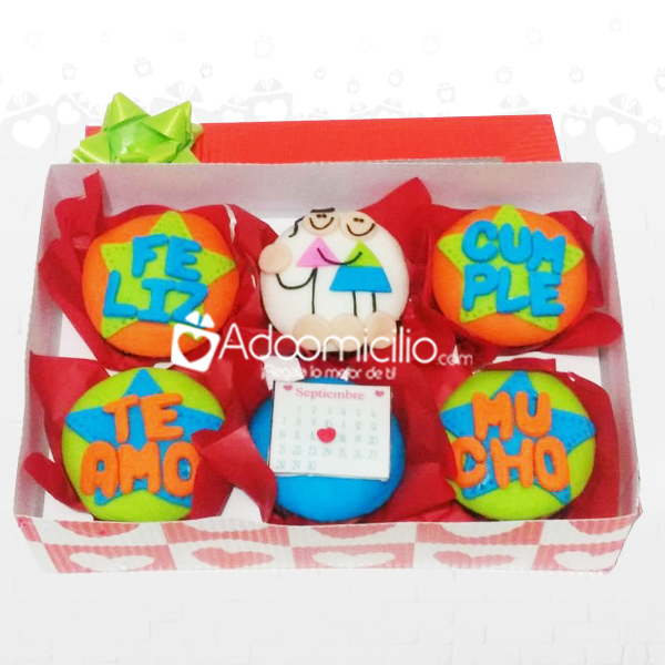 Cupcakes popayan 6 cupcakes en caja de regalo Te amo feliz cumple