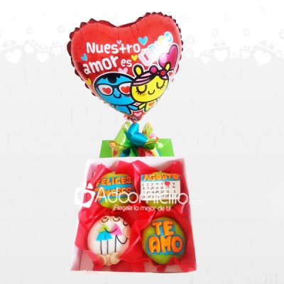 Cupcakes popayan Caja regalo con 4 unds de cupcakes Nuestro amor