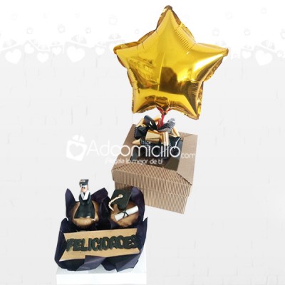 Cupcakes a domicilio en popayan 4 cupcakes decorados en caja de regalo Felicidades