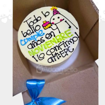 Torta De Cumpleaños Con Diseño De Flork  A Domicilio En Cali Pedido Con 1 Día De Anticipación 