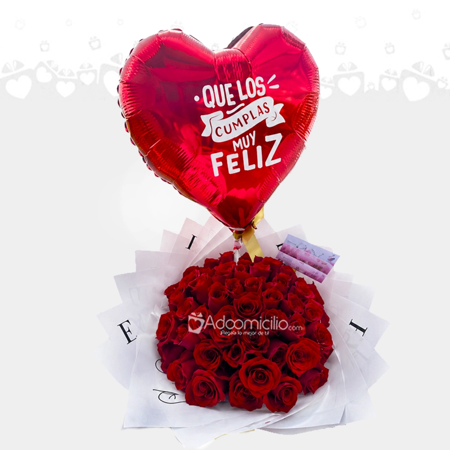 Bouquet De Rosas Para Cumpleaños A Domicilio En Pereira Pedido Con Un Día De Anticipación