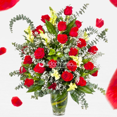 Jarrón Con Rosas Para Amor Y Amistad A Domicilio En Barranquilla Pedido Con Un Día De Anticipación 