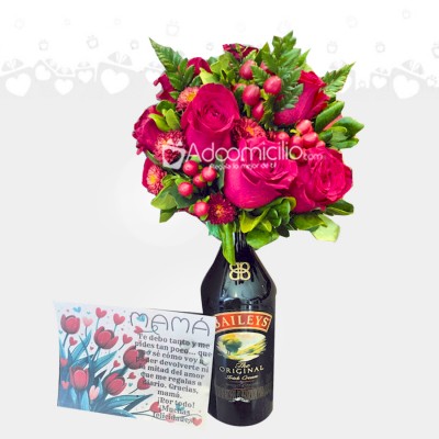 Regalo Para El Día De La Madre Con Rosas Y Baileys A Domicilio En Bogotá 