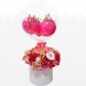 Divino Encanto Caja De Flores con Globo Burbuja Personalizado Y Fresas Con Chocolates A Domicilio En Popayan Pedido Con Un Dia De Anticipación
