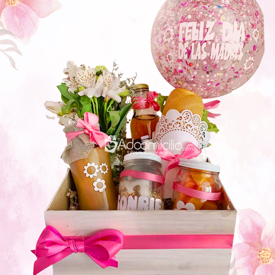 Desayuno Sorpresa Con Flores Para El Día De La Madre A Domicilio En CDMX Pedido Con Un Día De Anticipación 