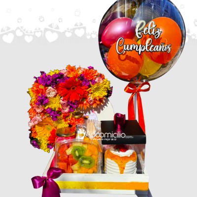 Desayuno Sorpresa Con Torta Y Flores A Domicilio En Villavicencio Pedido Con Un Día De Anticipación 