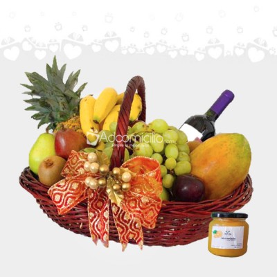 Canasta Con Frutas Y Vino A Domicilio En Barranquilla Pedido Con Un Día De Anticipación 