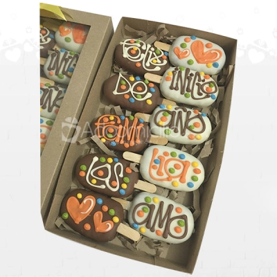Paletas de Brownie para San Valentín a Domicilio en Cali Pedido Con Un Día De Anticipación