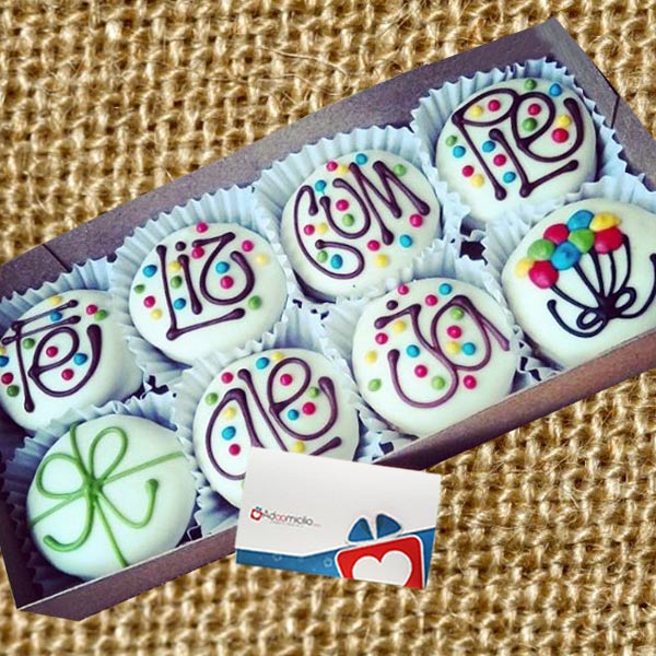 Regalos de Amor, Alfajores en  Cali  Caja x 8 Cumpleaños Pedido Con Un Día De Anticipación